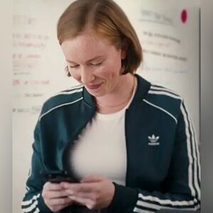 Vintage Style Adidas Varsity Jacket with White Stripes